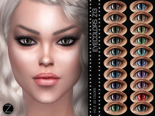 Sims 4 — EYECOLORS Z13 by ZENX — -Base Game -All Age -For Female -20 colors -Works with all of skins -Compatible with HQ