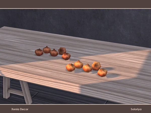 Sims 4 — Xenia Decor. Onion by soloriya — Decorative onion. Part of Xenia Decor set. 2 color variations. Category: