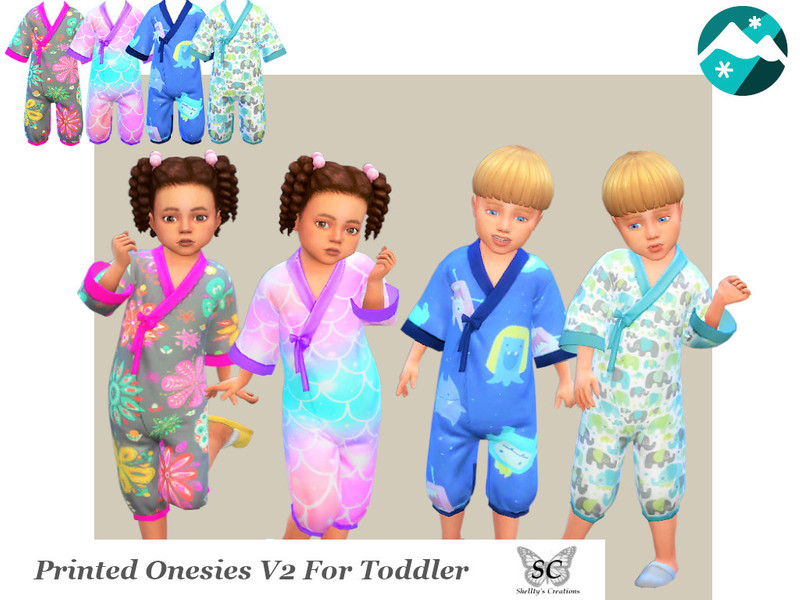 Sims 4 Printed Onesies V2 For Toddler (NEED Snowy Escape!) by Shellty