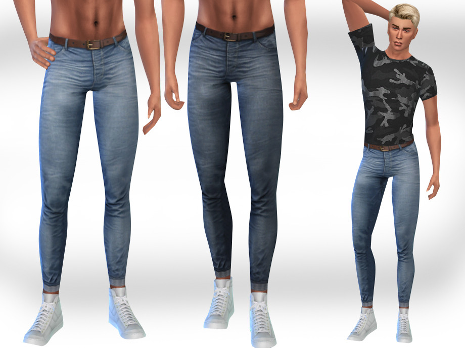 The Sims Resource - Male Sims Slim Fit Jeans