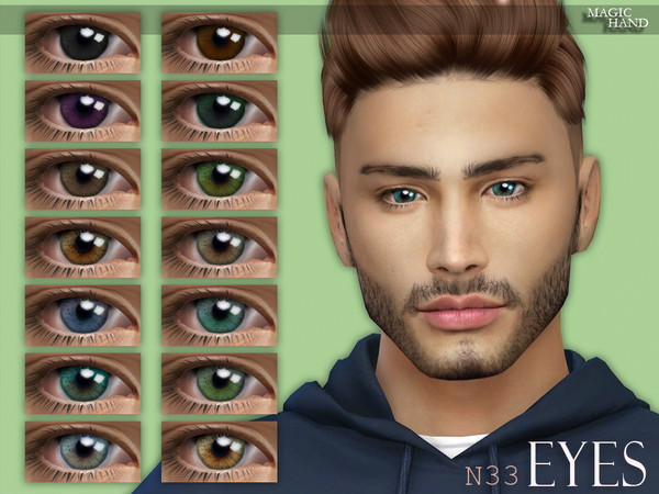 Sims 4 — [MH] Eyes N33 by MagicHand — --16 available colors-- --Compatible with HQ settings-- --CAS thumbnail-- Pictures