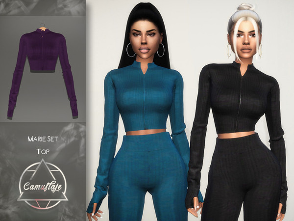 The Sims Resource - Camuflaje - Marie Set (Top)