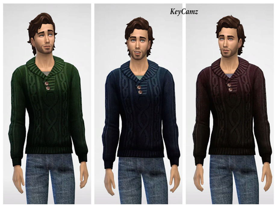 The Sims Resource - KeyCamz Men's Sweater 0202