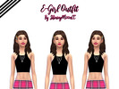 Sims 4 — E-Girl Outfit  by ShiningMoonCC — Have you ever wanted to become an E-GIRL? now you can with this really cool