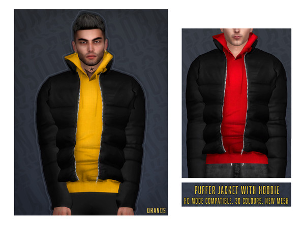 The Sims Resource - Puffer Jacket With Sweater