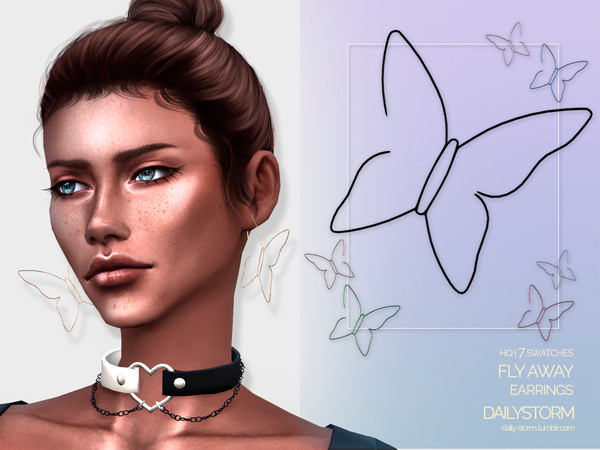 The Sims Resource - Fly Away Earrings