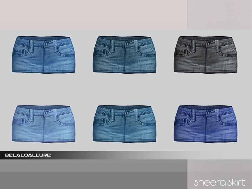 The Sims Resource Belaloallure_Sheera denim skirt (patreon)
