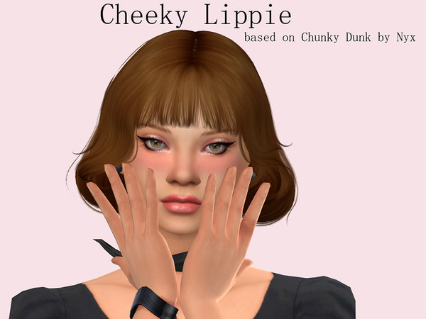 Sims 4 — Cheeky Lippie (based on Chunky Dunk by Nyx) by LadyBolet2 — This is my first cc! Honestly it was a test to see