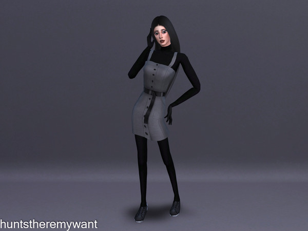 The Sims Resource - Trillyke Sahara Dungaree Dress - Recolor v1 - Mesh ...