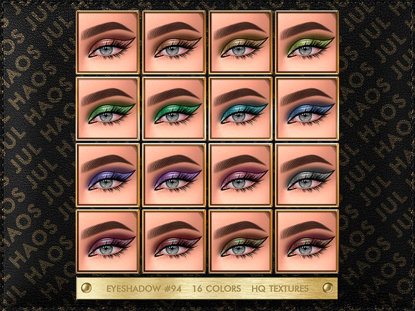 Sims 4 — [PATREON] EYESHADOW #94 by Jul_Haos — OPEN ACCESS - CATEGORY: EYESHADOW - COLORS: 16 - GENDER: FEMALE - HQ