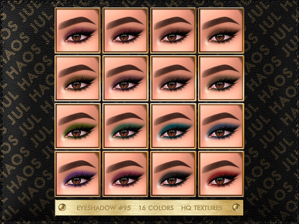 Sims 4 — [PATREON] EYESHADOW #95 by Jul_Haos — OPEN ACCESS - CATEGORY: EYESHADOW - COLORS: 16 - GENDER: FEMALE - HQ