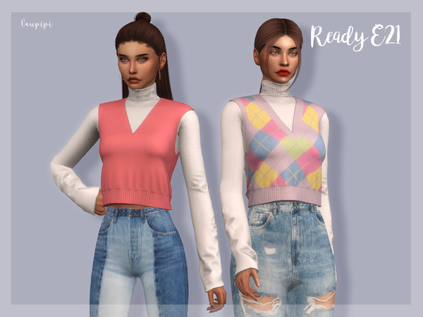 The Sims Resource - Sleeveless Sweater - TP393