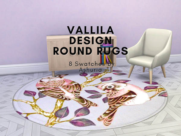 Sims 4 — Vallila Interior Design [Finland] Round Rugs by Ashuria — 8 Swatches of Vallila Design Round Rugs