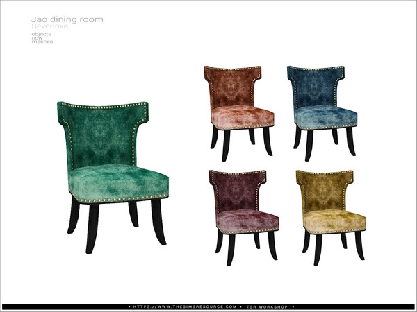 Sims 4 — [Jao diningroom] - dining chair by Severinka_ — Dining chair From the set 'Jao dining room' Build / Buy