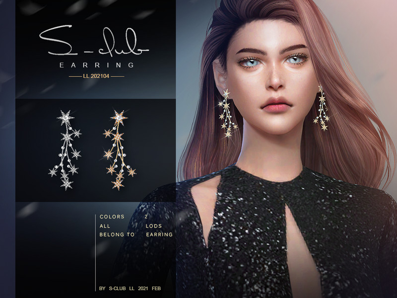 The Sims Resource S Club Ts4 Ll Earrings 2021024