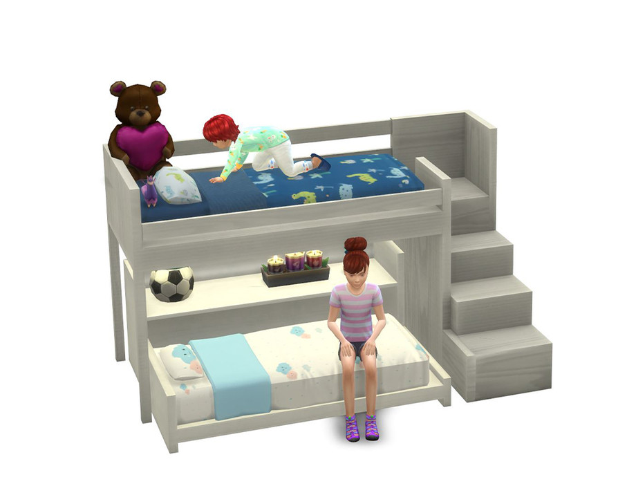 Functional Toddler Bunk Bed, Bunk Beds Sims 4 Cc