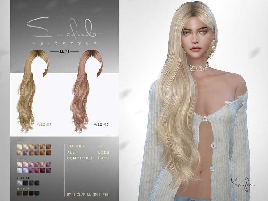 The Sims Resource - sclub_ts4_hair_n71_ Kayla_update