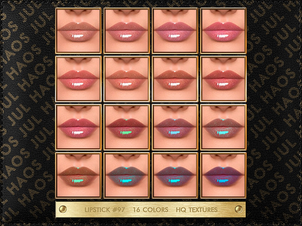 Sims 4 — [PATREON] LIPSTICK #97 by Jul_Haos — OPEN ACCESS - CATEGORY: LIPSTICK - COLORS: 16 - GENDER: FEMALE - HQ