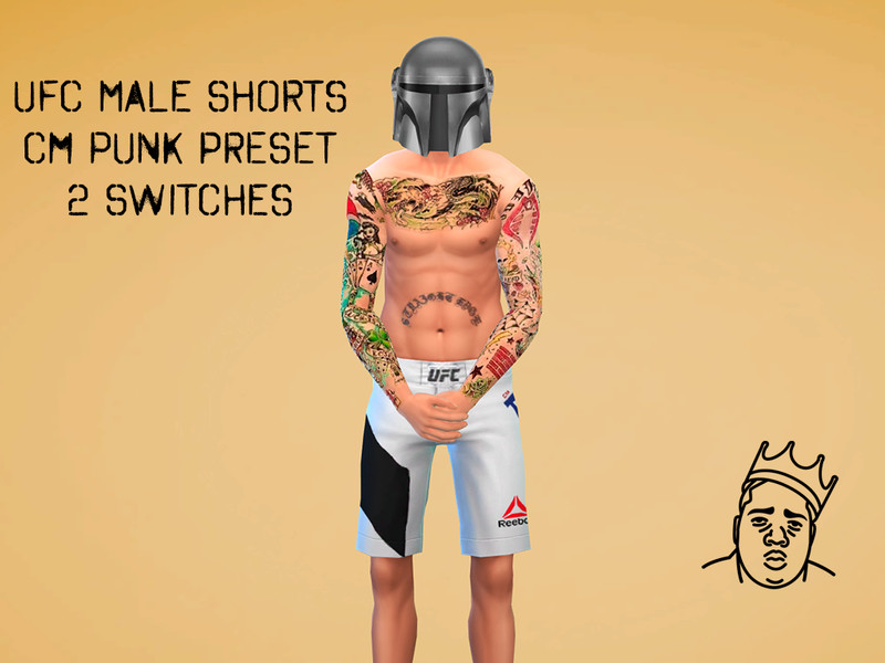 Sims 4 The Sims Resource | CM Punk UFC Shorts by TSR Creator