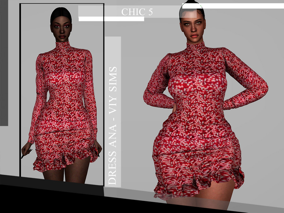 The Sims Resource - CHIC V - Dress ANA