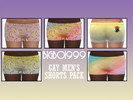 Sims 4 — Gay Men's Shorts Pack by bigboi999 — Contains five different styles - Rainbow - Pink Bananas - Multi-color
