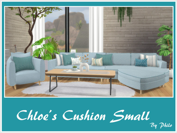 Sims 4 — Chloe's Cushion Small [Mesh Required] by philo — This small is part of Chloe's Living.