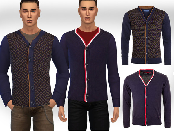 The Sims Resource - Male Sims Cardigans