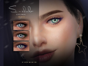 Sims 4 — S-Club WM ts4 eyeliner 202101 by S-Club — Eyeliner, 5 swatches, hope you like, thank you!