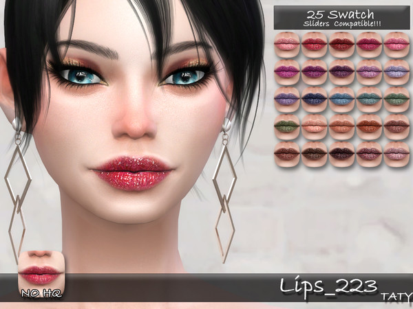 Sims 4 — [Ts4]Taty_Lips_223 by tatygagg — - Female, Male - Human, Alien - Teen to Elder - Hq Compatible - Sliders