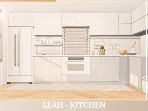 Sims 4 — Leah Kitchen by Mini_Simmer — Room type: Kitchen Size: 5x5 Price: $11,716 Wall Height: Short