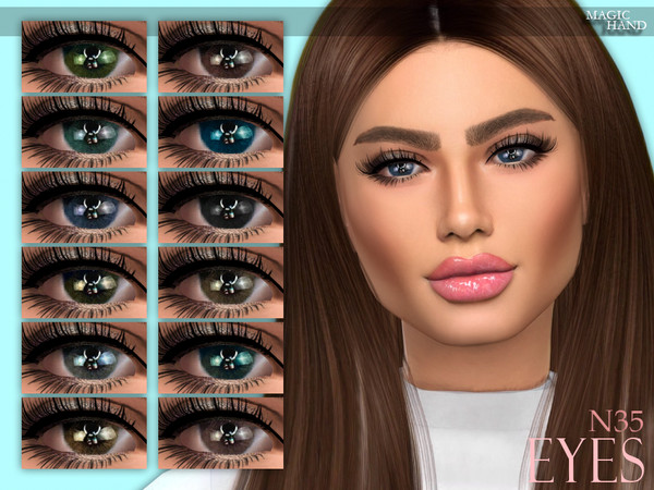 Sims 4 — [MH] Eyes N35 by MagicHand — --15 available colors-- --Compatible with HQ settings-- --CAS thumbnail-- Pictures
