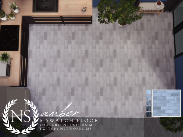 Sims 4 — Amber Brick Flooring - Networksims by networksims — A glossy brick floor in 5 colour swatches.