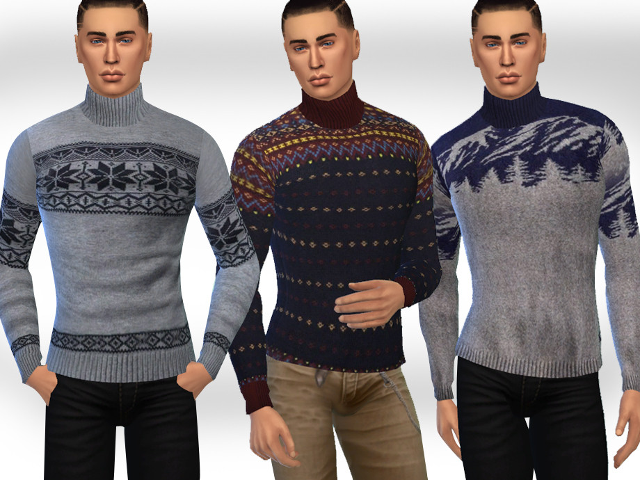 The Sims Resource - Male Sims Casual Pullovers