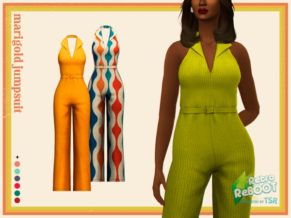 The Sims Resource - Retro ReBOOT - Marigold Jumpsuit