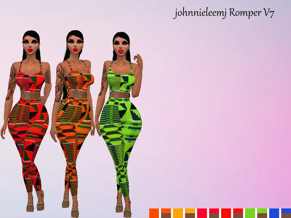 The Sims Resource - Romper V7 (African Print)