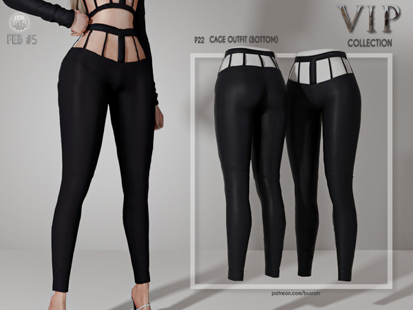 Sims 4 — [PATREON]  (Early Access) Cage Outfit (BOTTOM) P22 by busra-tr — 10 colors Adult-Elder-Teen-Young Adult For