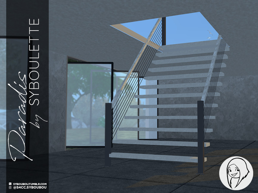 The Sims Resource - Paradis - Modern horizontal railing