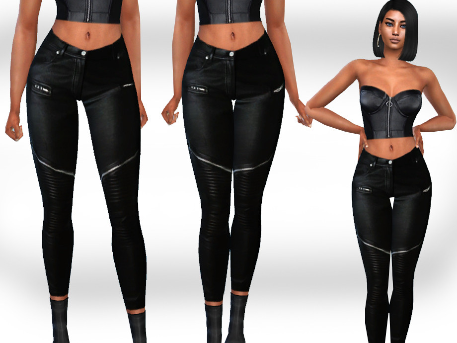 The Sims Resource - Female Leather Pants