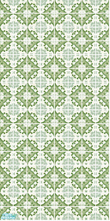 Sims 2 — Elizabeth Tile Set - Green Wall by s00z — 