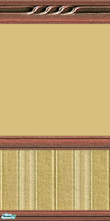 Sims 2 — Wood Topper - Individual Item by Lorah — Nutmeg paint, wallpaper and matching carpets.