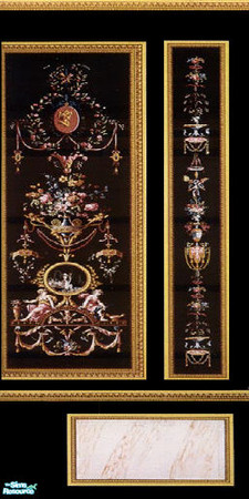 Sims 2 — reveillpn noir mural set - mural right by skinflin — 