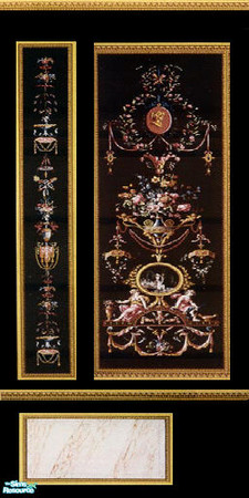 Sims 2 — reveillpn noir mural set - mural left 2 by skinflin — 