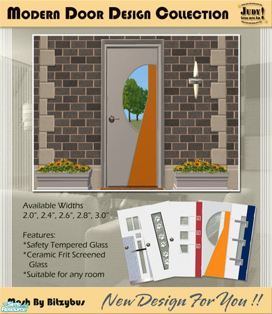 Sims 2 — Judy_BB Modern Design Door - RC12 by judyhugsnoopy — Some new modern design for your sim house. Texture created