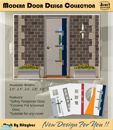 Sims 2 — Judy_BB Modern Design Door - RC11 by judyhugsnoopy — Some new modern design for your sim house. Texture created