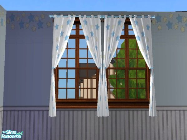 Sims 2 — StarChild Addons - Curtains by chayann — Part of the StarChild Nursery Addon Set.