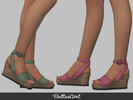 Sims 4 — Island Wedge Sandals by DallasGirl — *Info* -All LODs -35 Swatches -Any Toenail Polish that fits EA feet will