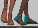 Sims 4 — T-Strap Sandals by DallasGirl — *Info* -All LODs -30 Swatches -Med-Low Poly -Any Toenail Polish that fits EA