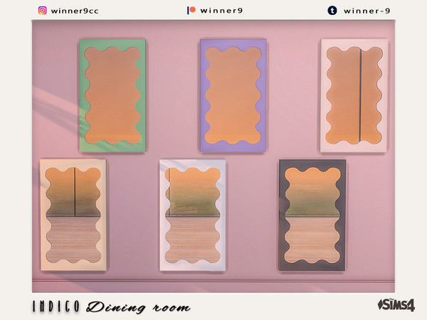 Sims 4 — Indigo Mirror 2 by Winner9 — Wall mirror 2 from my Indigo set, you can find it easy in your game by typing
