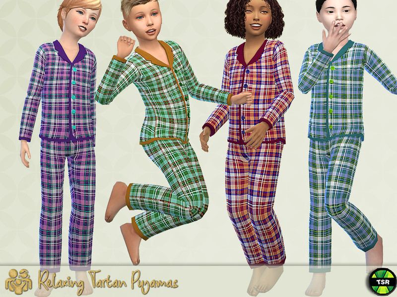 The Sims Resource - Relaxing Tartan PJs - Needs Parenthood