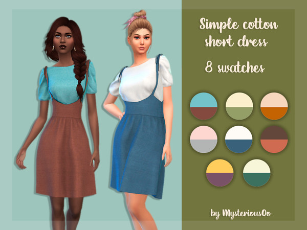The Sims Resource - Simple cotton short dress